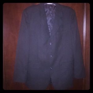 Black Three Button Suit Jacket 40R